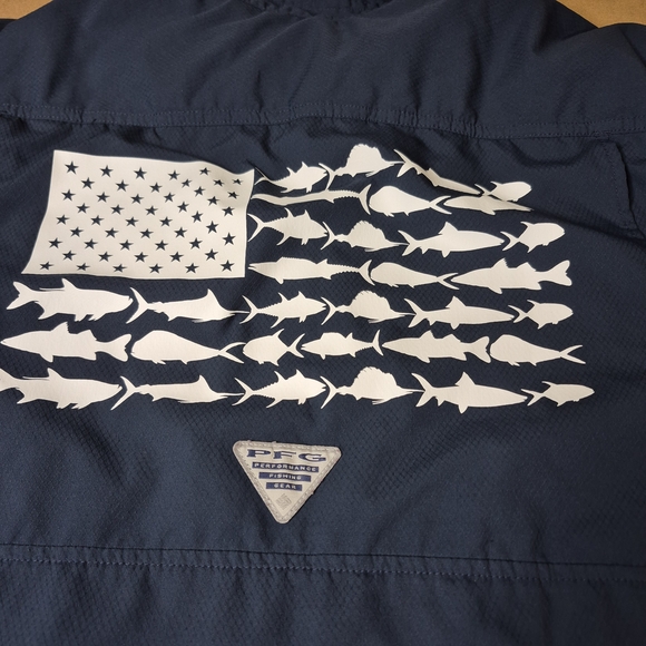 Columbia Men's Blue Dallas Cowboys Casual Omni-Shield Shirt 2376/420 - Picture 7 of 11